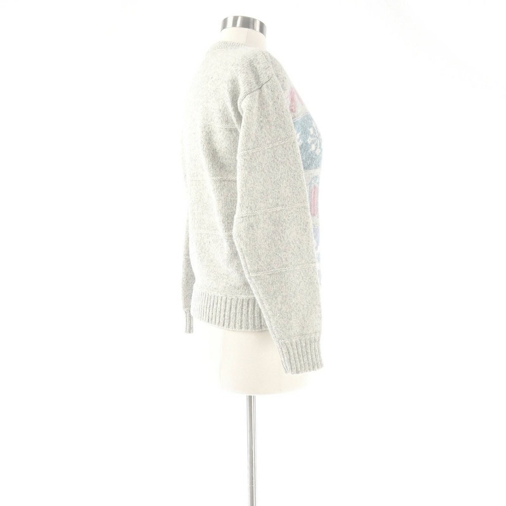 80s Vintage Woolrich Wool Cardigan Womens S Pastel Fair Isle Snowflake Sweater - Picture 6 of 7